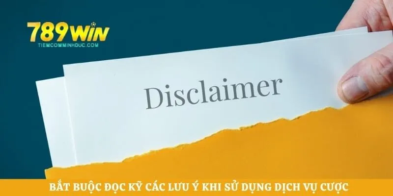 Bắt buộc đọc kỹ các lưu ý khi sử dụng dịch vụ cược