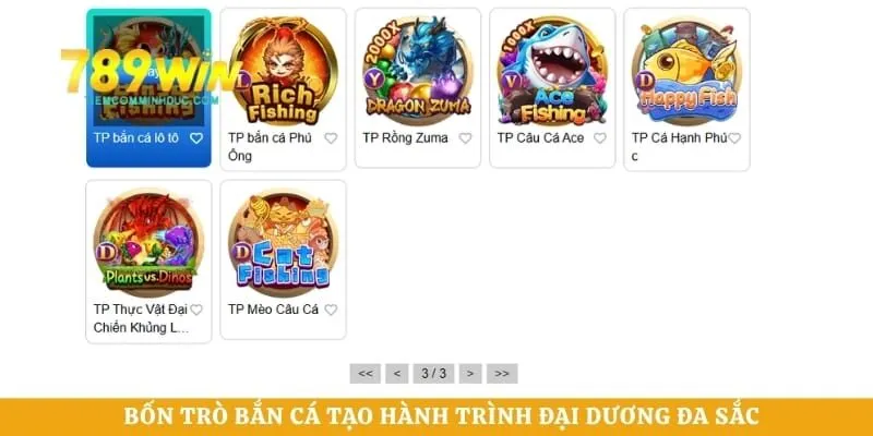 Bốn trò bắn cá tạo hành trình đại dương đa sắc