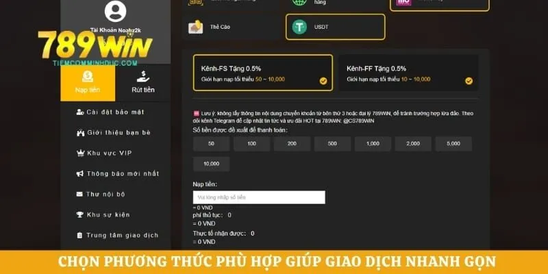 Chọn phương thức phù hợp giúp giao dịch nhanh gọn