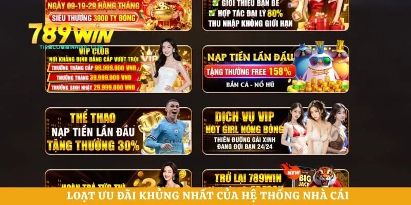 Loạt ưu đãi khủng nhất của hệ thống nhà cái