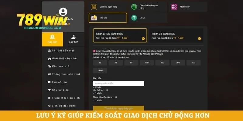 Lưu ý kỹ giúp kiểm soát giao dịch chủ động hơn