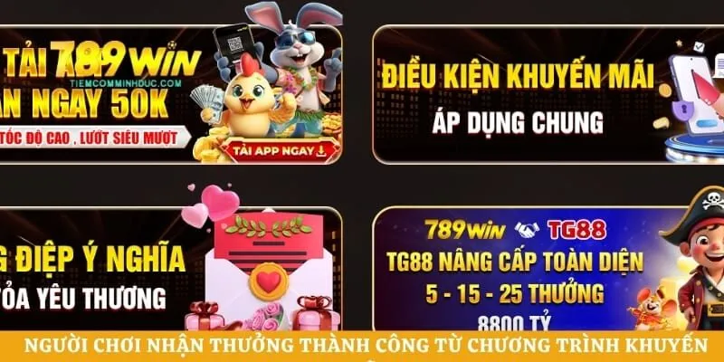 Người chơi nhận thưởng thành công từ chương trình khuyến mãi 