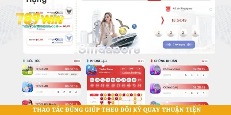 Thao tác đúng giúp theo dõi kỳ quay thuận tiện