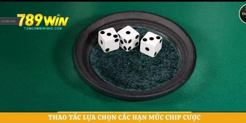 Thao tác lựa chọn các hạn mức chip cược
