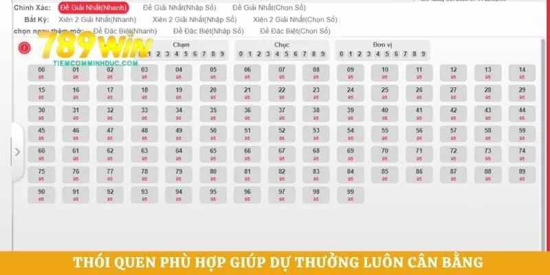 Thói quen phù hợp giúp dự thưởng luôn cân bằng
